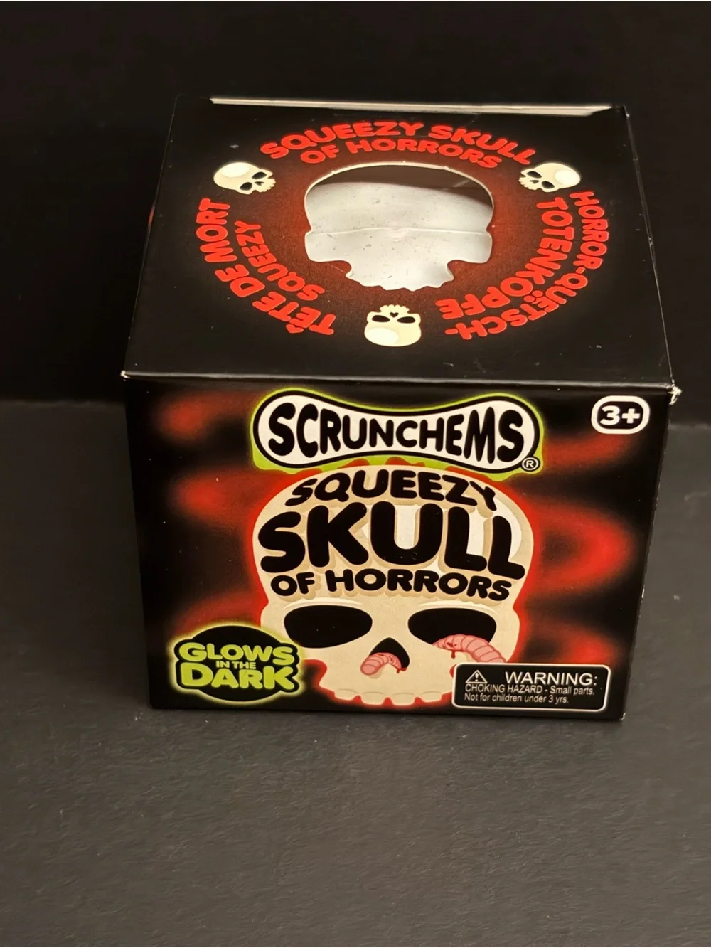 Squeezy Skull of Horrors Glow-in-the-Dark Kids Toy